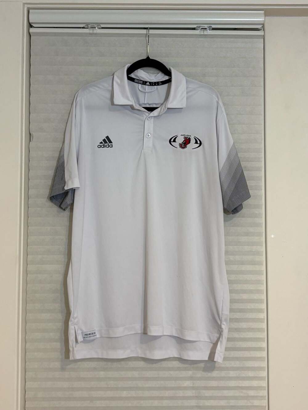 Adidas Cardinal Polo Size XL White Golf Shirt